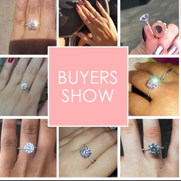 3 carat Solitaire Engagement Wedding Ring - Picture 4 of 7